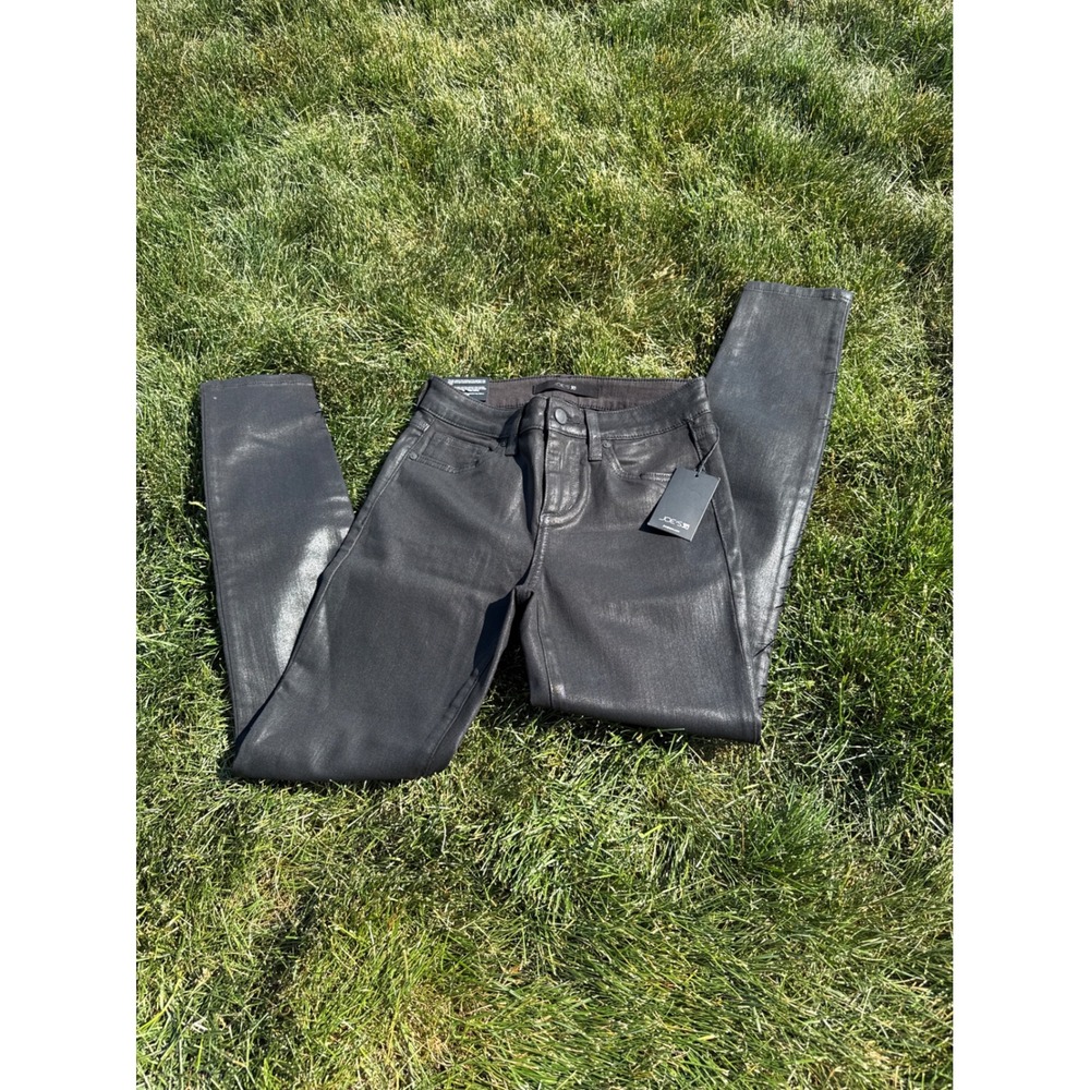 Joes Jeans Skinny Ankle Coated Black Denim Pants BEXCTW5968 Women 23 NEW